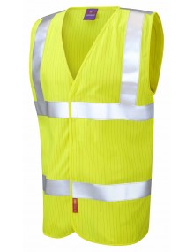 Leo Anti-Static Waistcoat W19 - Yellow High Visibility